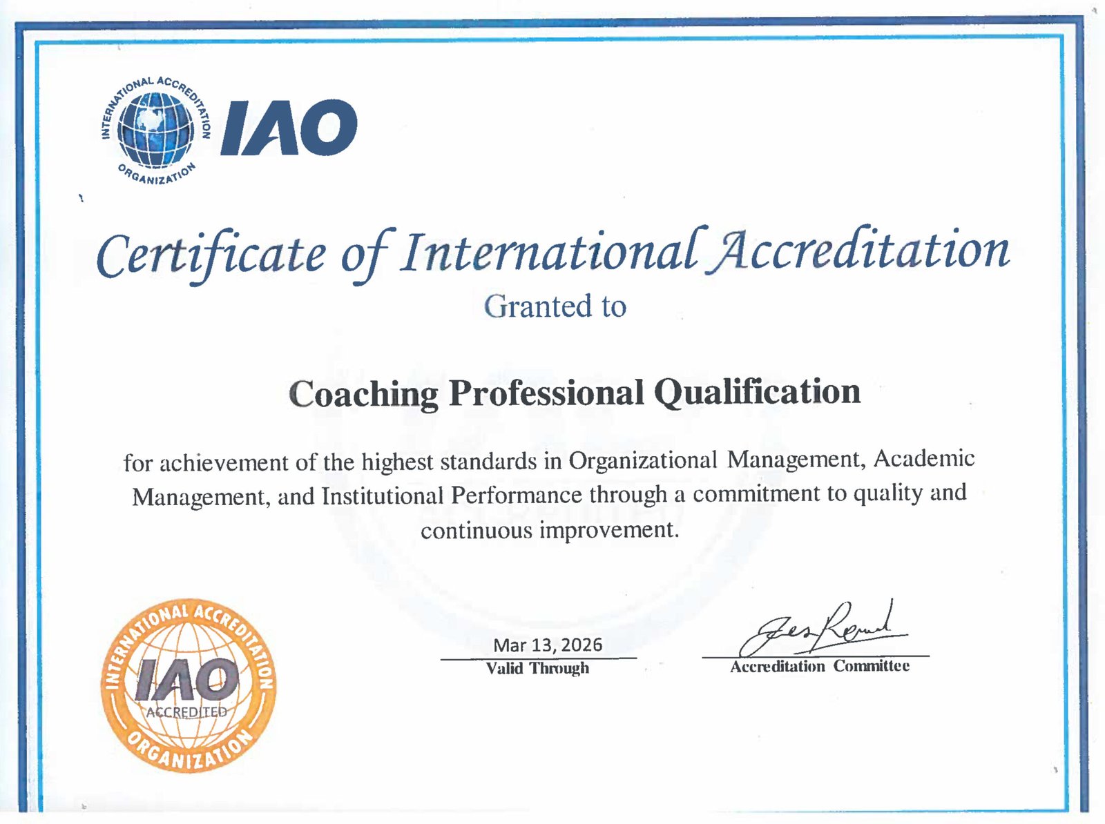 DOC000 Coaching Professional Qualification